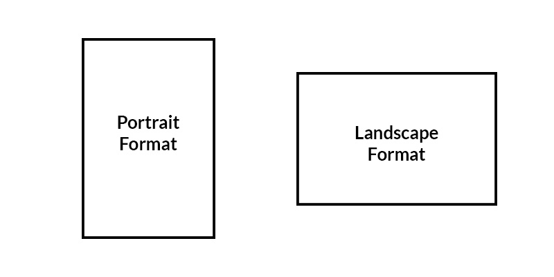 Portrait Format Landscape Format